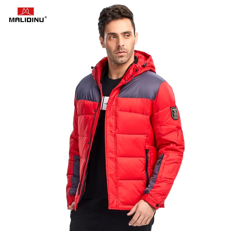 MALIDINU 2023 Men Down Jacket Winter Jacket Brand Warm Down Coat Mens Jackets Down Parka Patchwork Down Jackets Sports Outwear