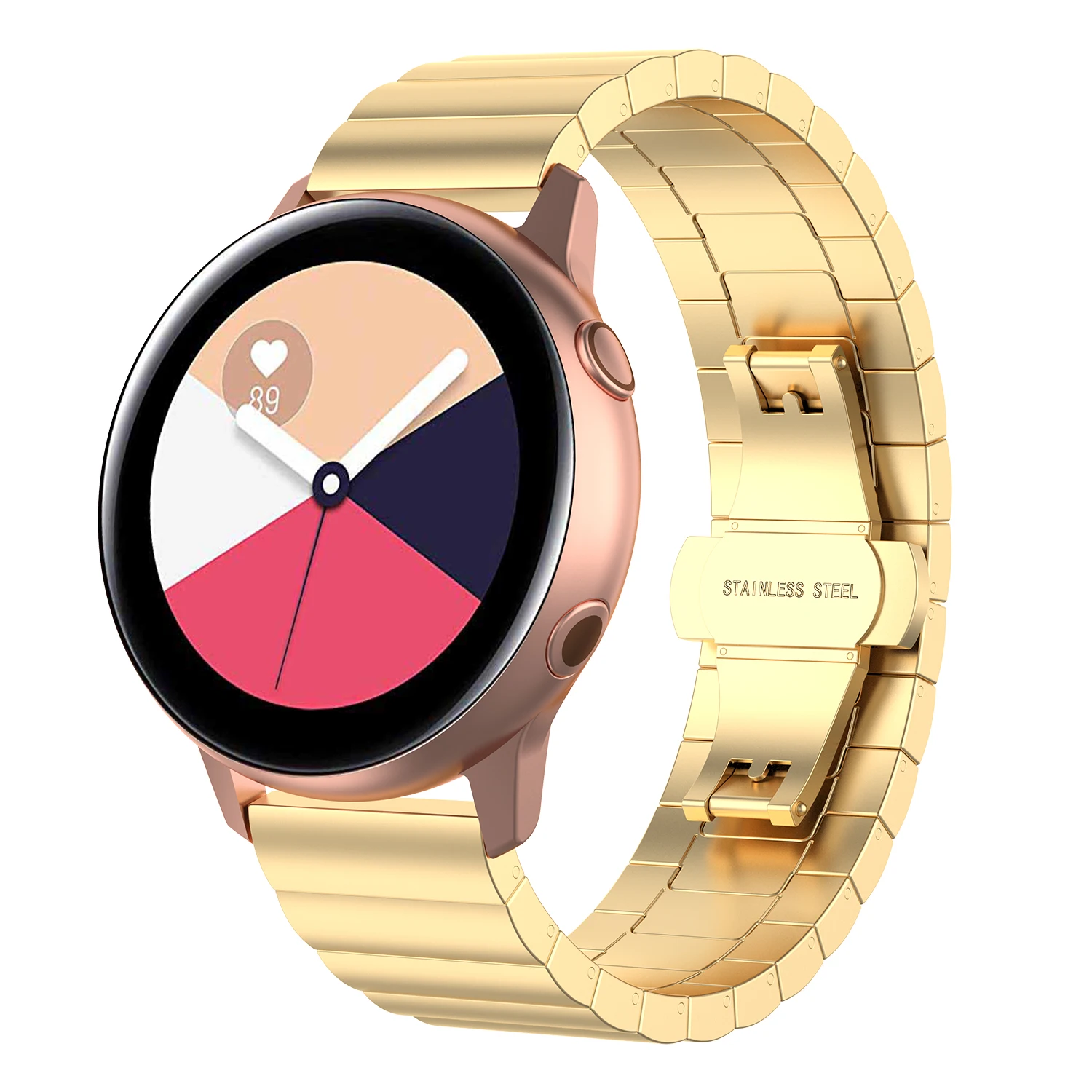 20 мм ремешок для часов для samsung Galaxy Watch активный твердый нержавеющая сталь металлический Регулируемый сменный ремешок Запчасти для браслетов