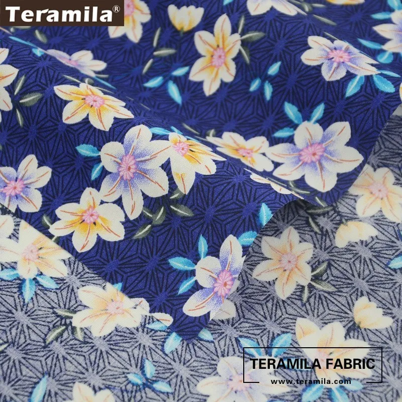 Флюоресцентная ткань из поплина темно синего цвета четверть метра мягкая