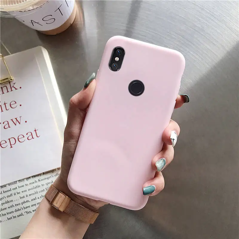 Карамельный цвет силиконовый защитный чехол для телефона для Xiaomi Mi a3 a2 6x a2 lite a2lite прозрачный ТПУ Тонкий чехол - Цвет: light pink