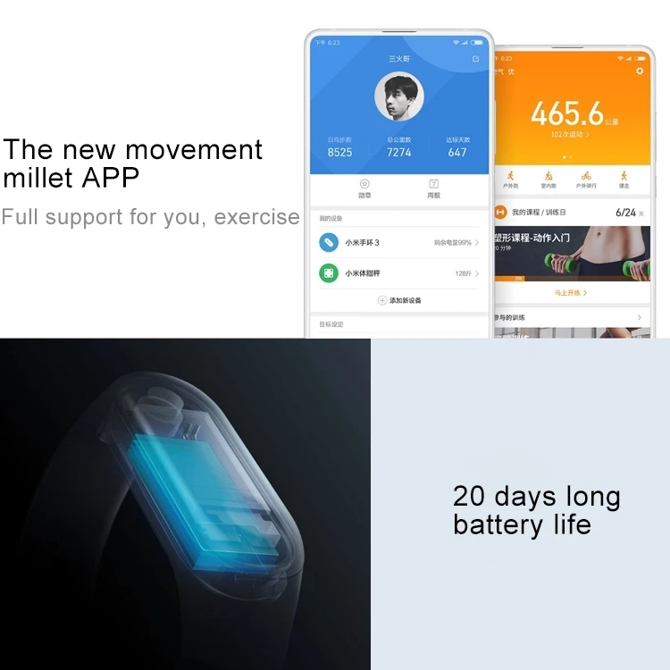 Оригинальный Смарт браслет Xiaomi Mi Band 3 фитнес сенсорный экран OLED сообщение пульс