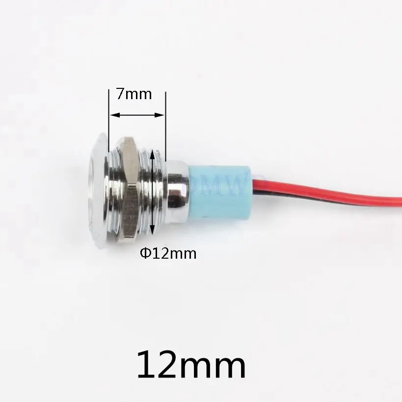 Водонепроницаемый сигнальный светодиодный индикатор 1 шт. 12 мм 3 в 5 В 6 24 220