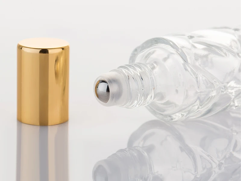 MUB- Portable Mini 10ml Glass Steel Roll-on Essential Oil Bottle Travel Perfume Bottles Empty Cosmetic Containers Roller Bottle