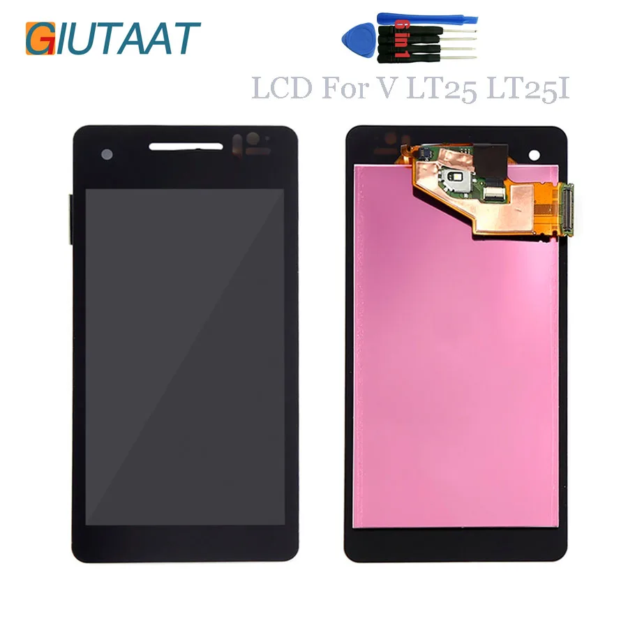 LCD Display Front Cover Touch Screen Digitizer Panel Full Assembly For Sony Xperia VC LT25i LT25 4.3&quot | Мобильные телефоны и
