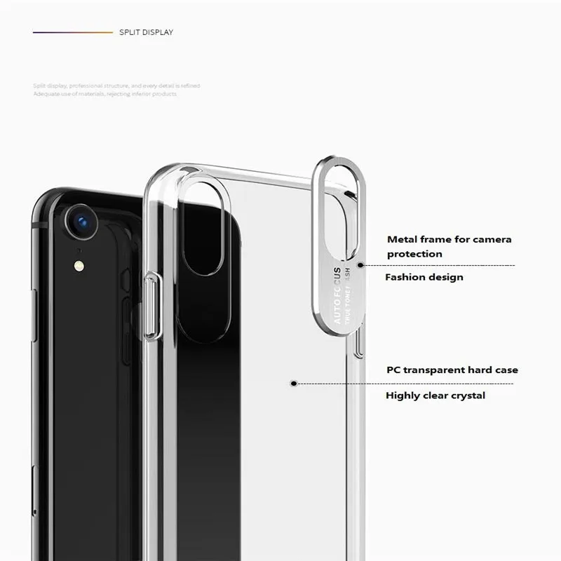 Защитный чехол для камеры с автофокусом iPhone 6S 6 7 8 Plus Прозрачный ударопрочный из