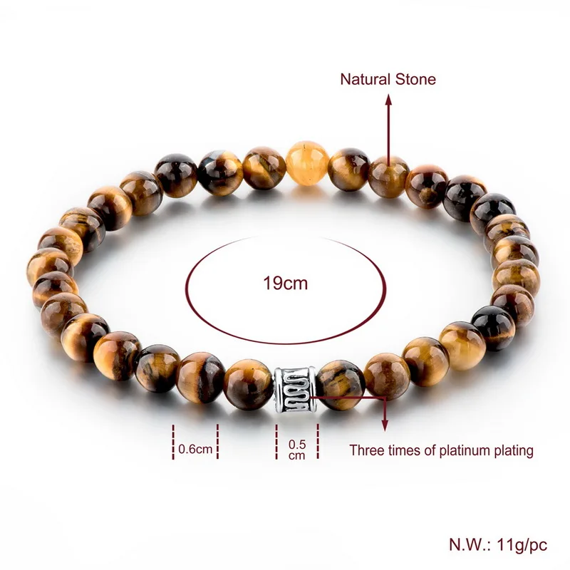CHICVIE тигровый глаз бусины мужские браслеты и из натурального камня нитка браслет