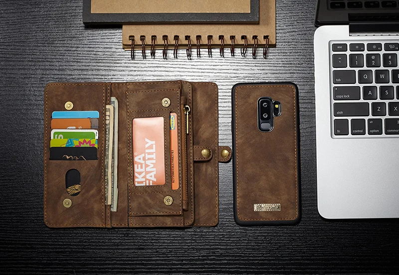 Роскошный чехол me из натуральной кожи для samsung Galaxy S8 S9 S10 Plus E 5G A70 A50 A40 Note 10 9 8 откидной Магнитный чехол-кошелек для телефона