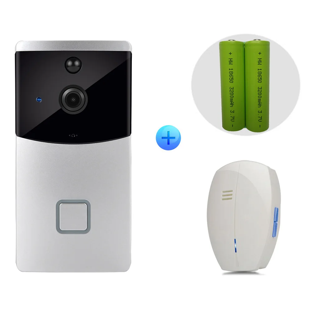 CSW03 Battery Chime CUSAM видеодомофон беспроводной WIFI видео домофон дверной звонок IP камера 720P HD камерой двухстороннее аудио видеоглазок ночное видение Датчик движения видеозвонок видеодомофоны с батарея Аккумулятор - Цвет: CSW03 Battery Chime