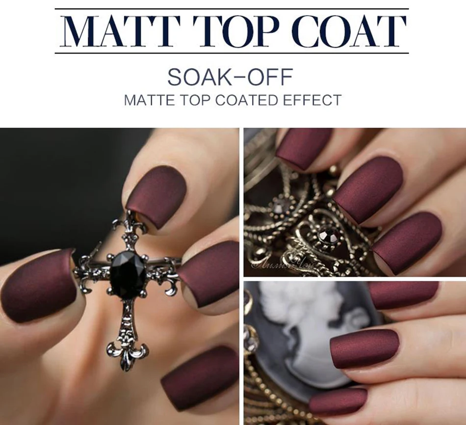 SIOUX Matt Top Coat Гель-лак для ногтей Светодиодный УФ-лак 8 мл прозрачный цвет верхнее покрытие матовый Волшебный Гель-лак