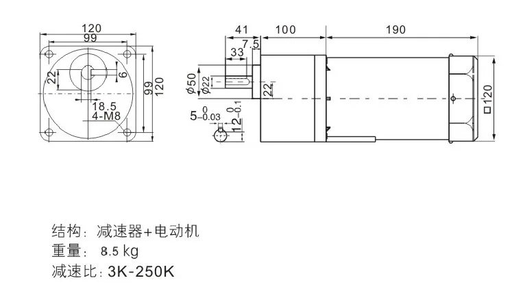 Однофазный, Трехфазный 220 v/380 v 400 w миниатюрный редуктор переменного тока мотор 7GU электронный мотор скорости