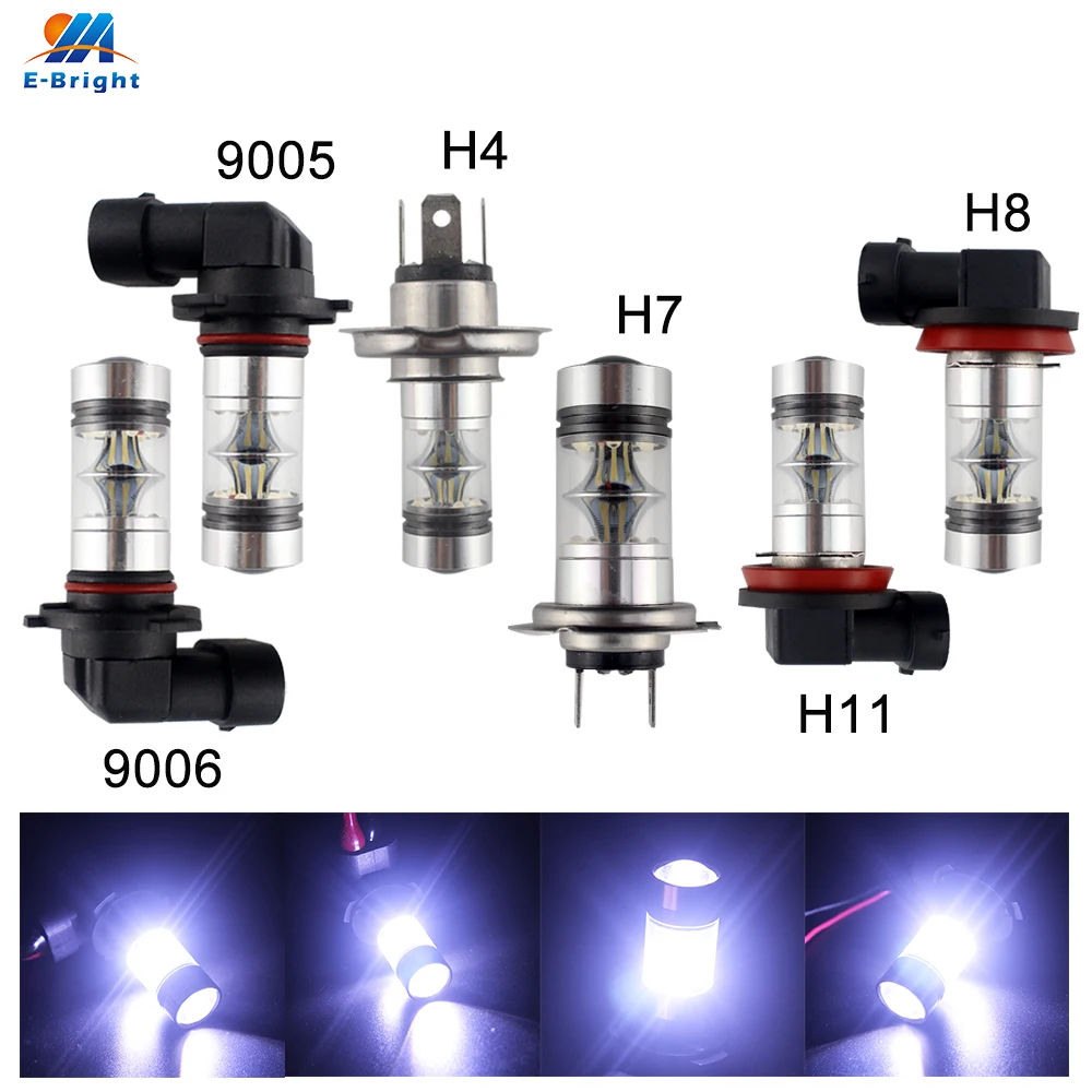 2шт 12V головной светильник 20 SMD 9005 9006 H4 H7 H8 H11 8000K 10000K 1600 люмен светодиодные лампы для