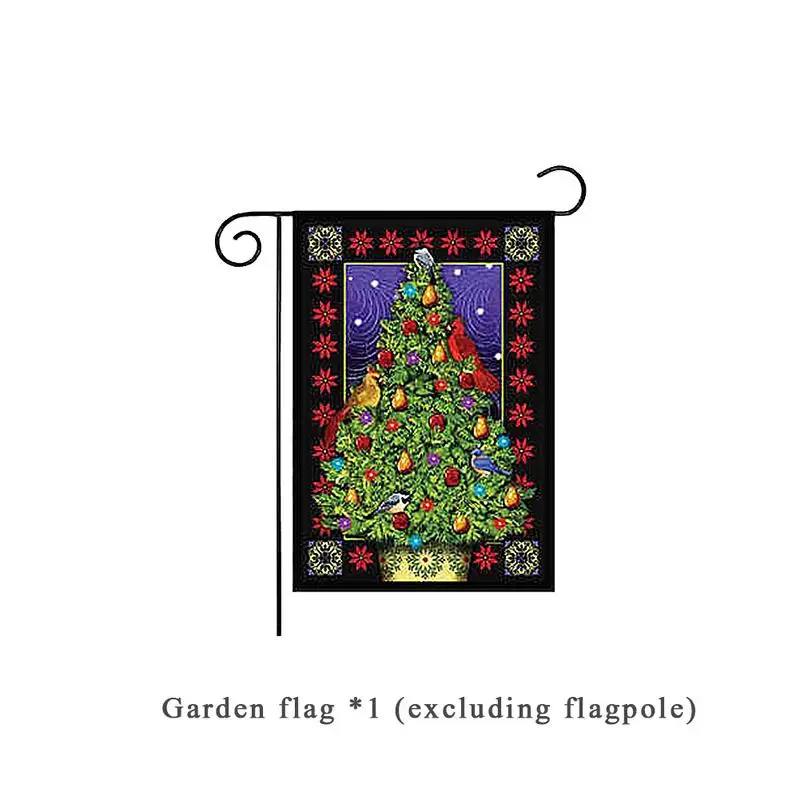 1 шт. Рождественская вечеринка украшение Садовый флаг елка Снеговик печать сад