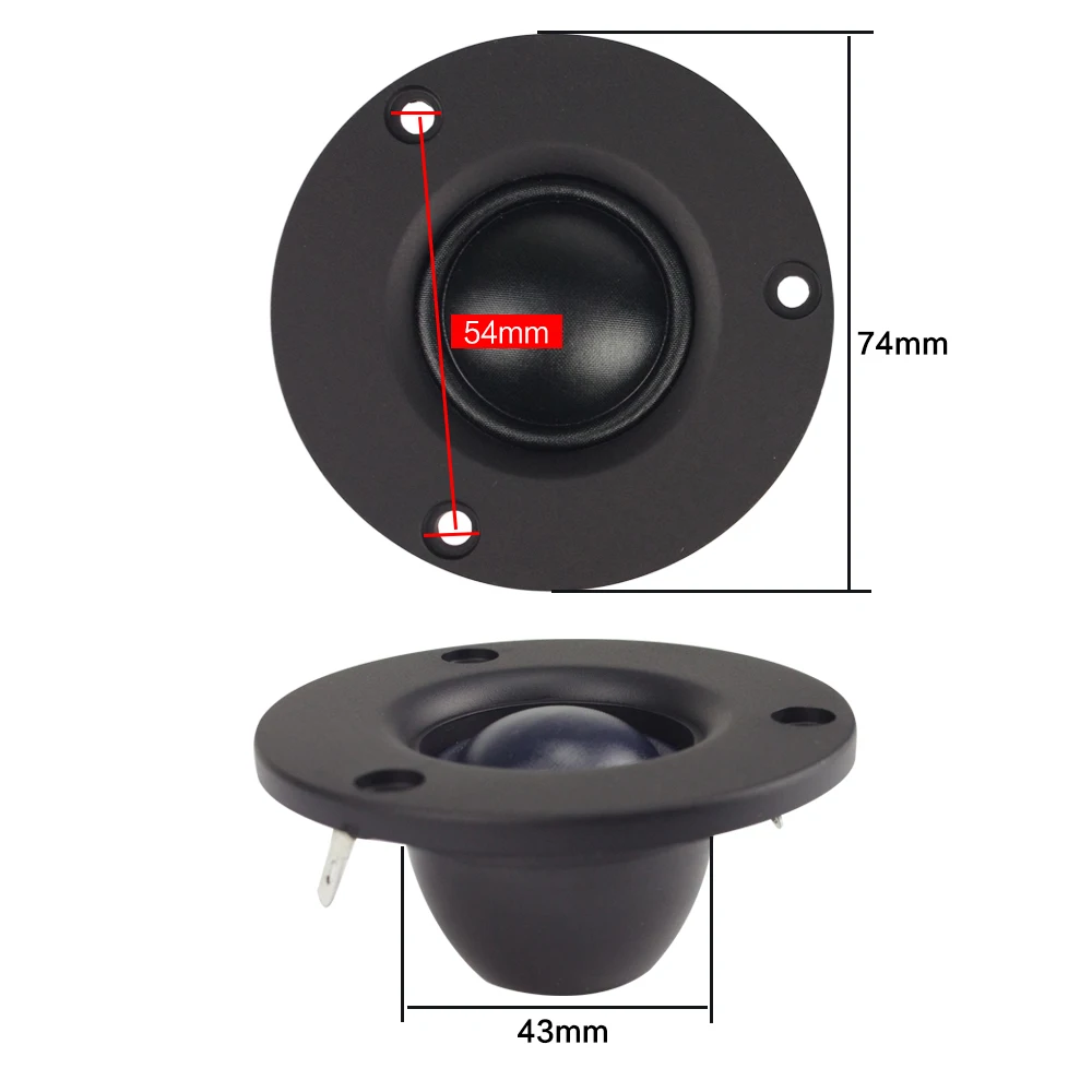 Новый мм 3 дюймов 74 купольный твитер динамик блоки ВЧ Неодимовый HIFI переносная