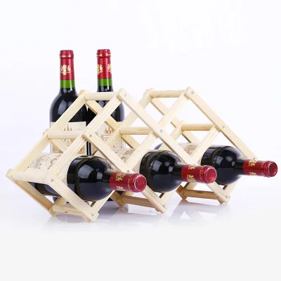 5Bottles-1 Качественные деревянные держатели для винных бутылок, креативные Практичные складные декоративные Шкафы для гостиной, красные винные витрины стеллажи для хранения - Цвет: 5Bottles-1