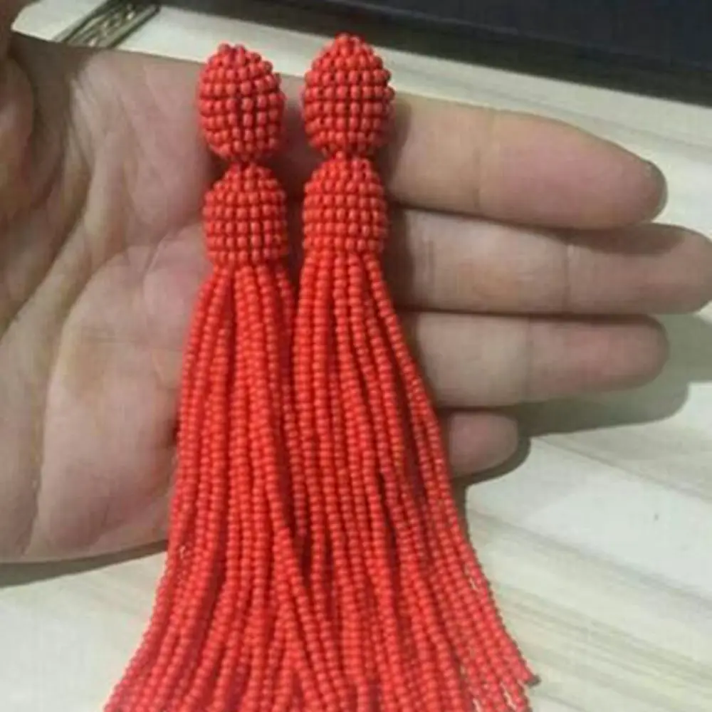 Женские серьги кисточки с бусинами 5 пар/лот винтажные подвески ювелирные