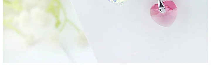 SPCLUB кристаллы от SWAROVSKI Mini XILION сердце серебряное ожерелье с подвеской цвет цепи ожерелье s для женщин новые ювелирные изделия подарок для девочек