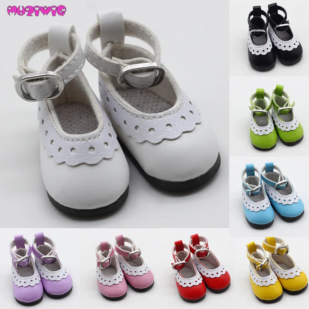 

Mini PU Leather Doll Shoes 5CM Purple Red Green Blue Shoes for BJD Dolls Gift Toys
