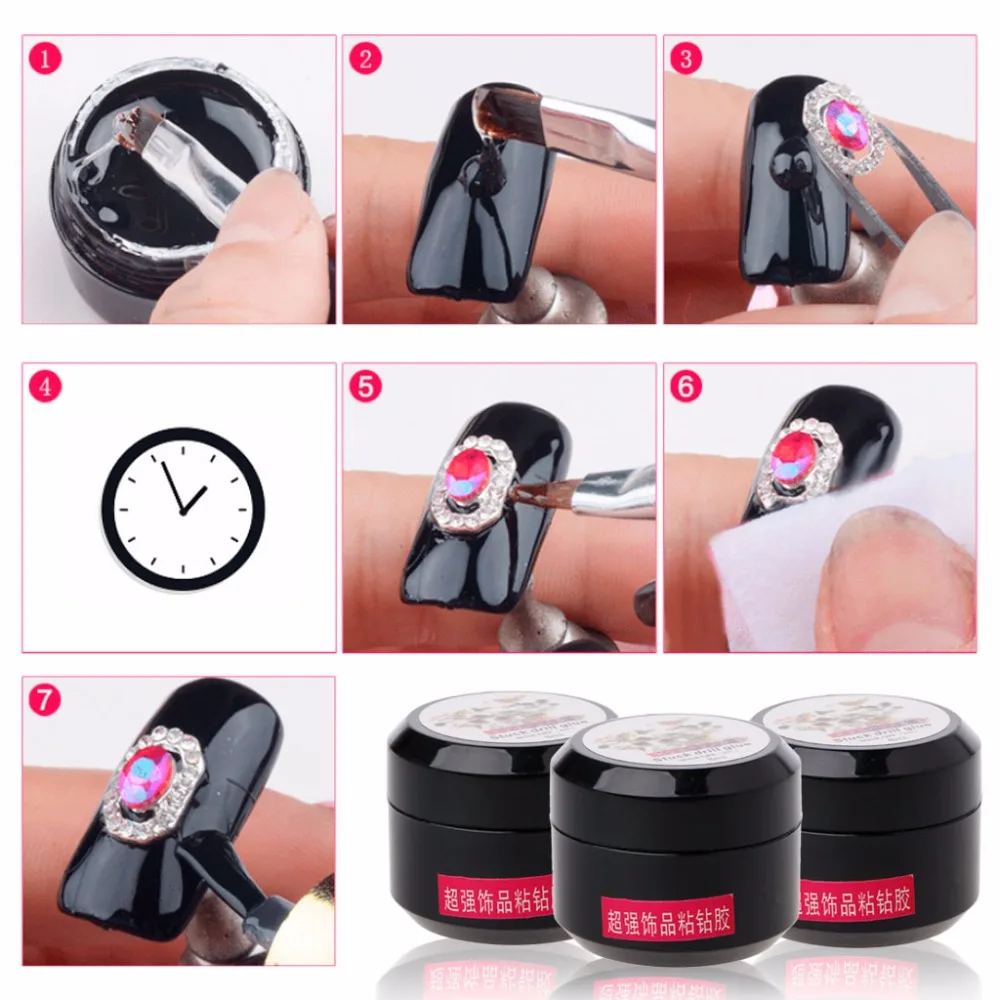 

MAANGE 8ml Clear Nail Art Glue UV Gel Rhinestone Manicure Sticking AdhesiveTips For Nail Tips Decoration