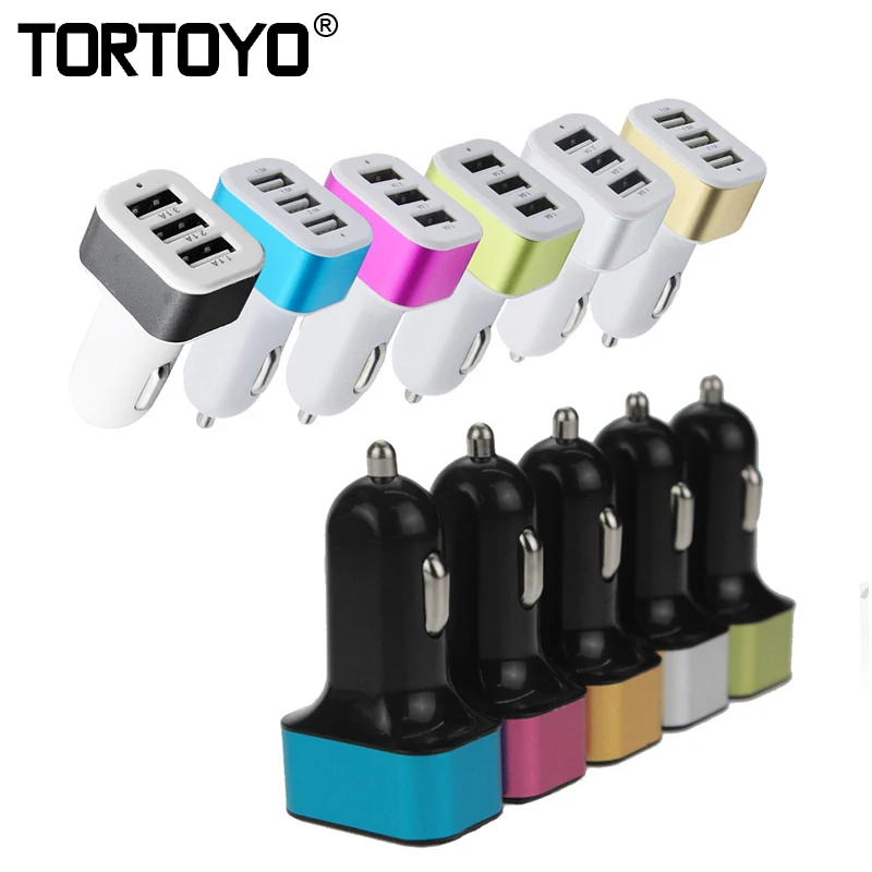 TORTOYO универсальный Смарт 5 В 3.1A Multi USB 3 Порты автомобиля Зарядное устройство для