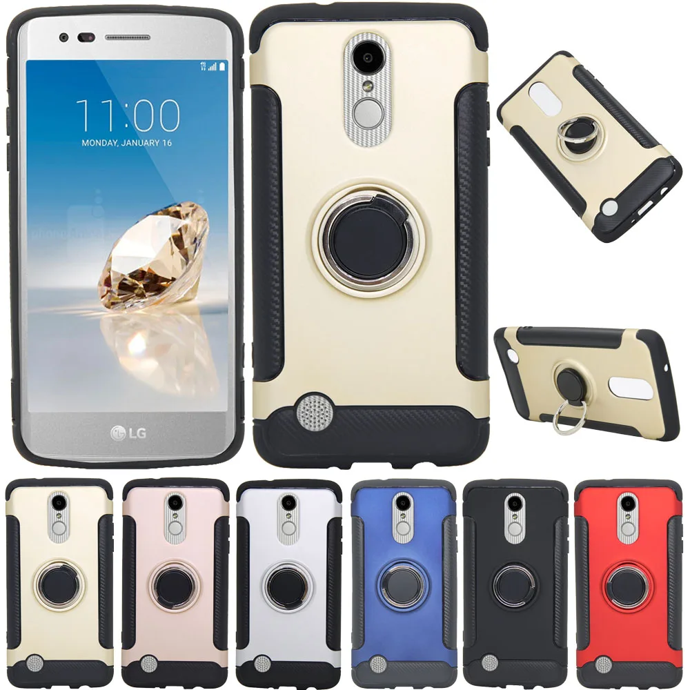 Гибридный Панцири чехол с палец кольцо автомобильный держатель магнит