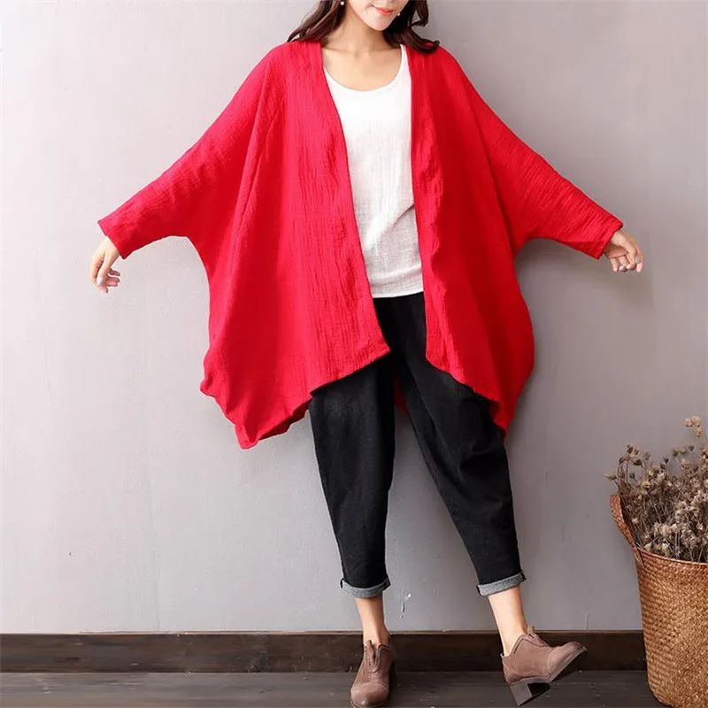 

Women Spring Summer Long Sleeve Cardigan Cotton 2020 New Fashion Casual Feman Tops Vintage Solid Black Slim Sunscreen Free Size