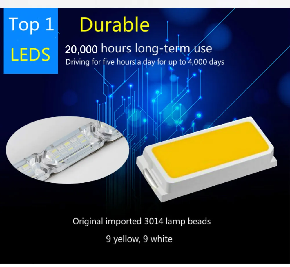 Новейшие дневные ходовые огни 2 шт LED высокая яркость Кристальный слеза дизайн 37-49