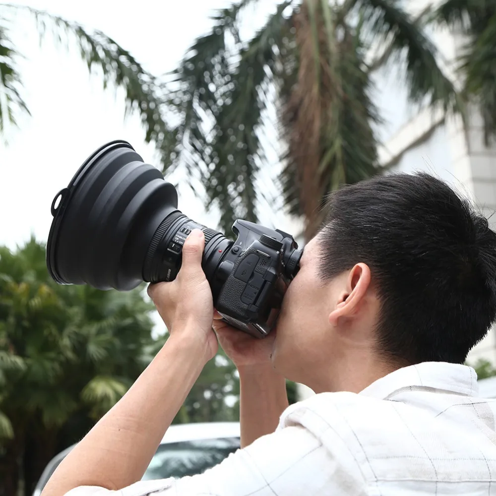 Складная Силиконовая бленда для объектива без отражения превосходная Крышка