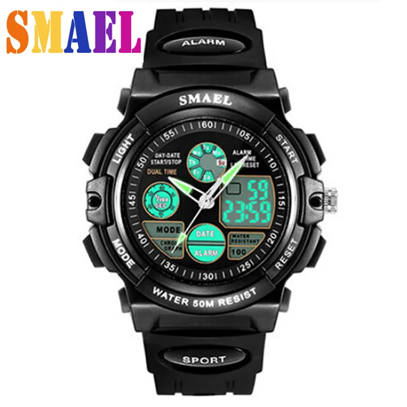 Модные брендовые Детские часы СВЕТОДИОДНЫЕ Цифровые кварцевые повседневные для