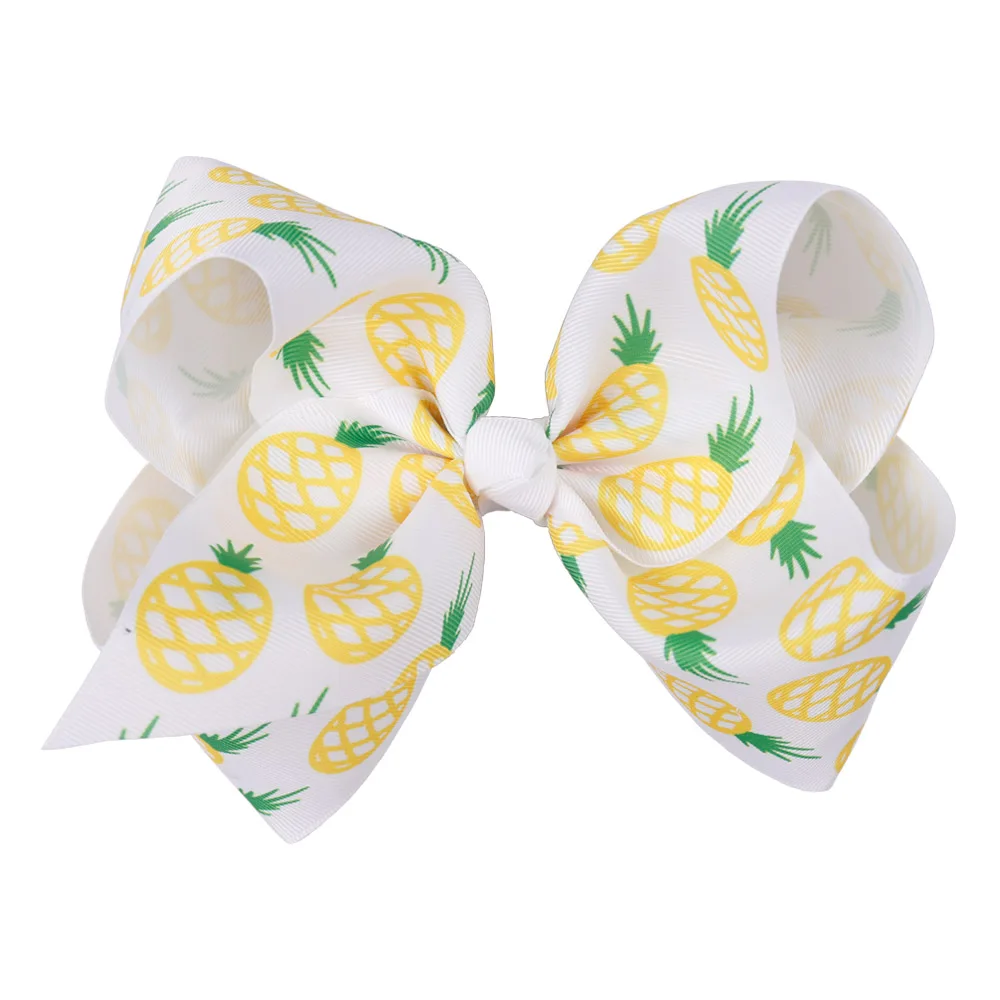 Заколки для волос с большим фруктовым принтом 7 дюймов лента бантом девочек