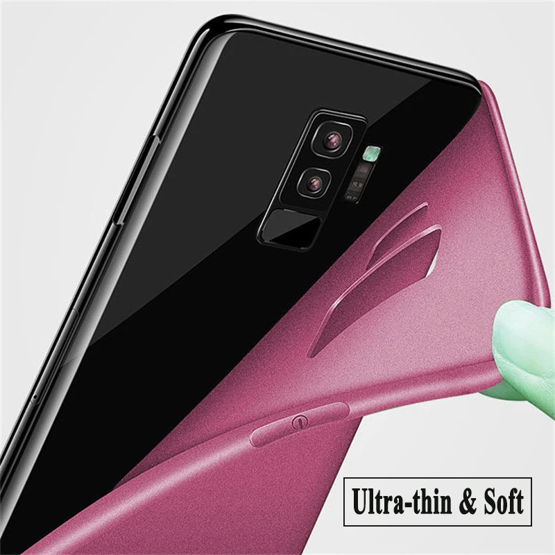 Противоударный Ультратонкий Мягкий ТПУ резиновый чехол для Samsung Galaxy Note 8 9 Silm