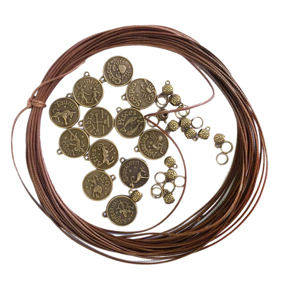 1 комплект подвески бусины шнур материал для DIY 12 шт Созвездие браслет поставки |