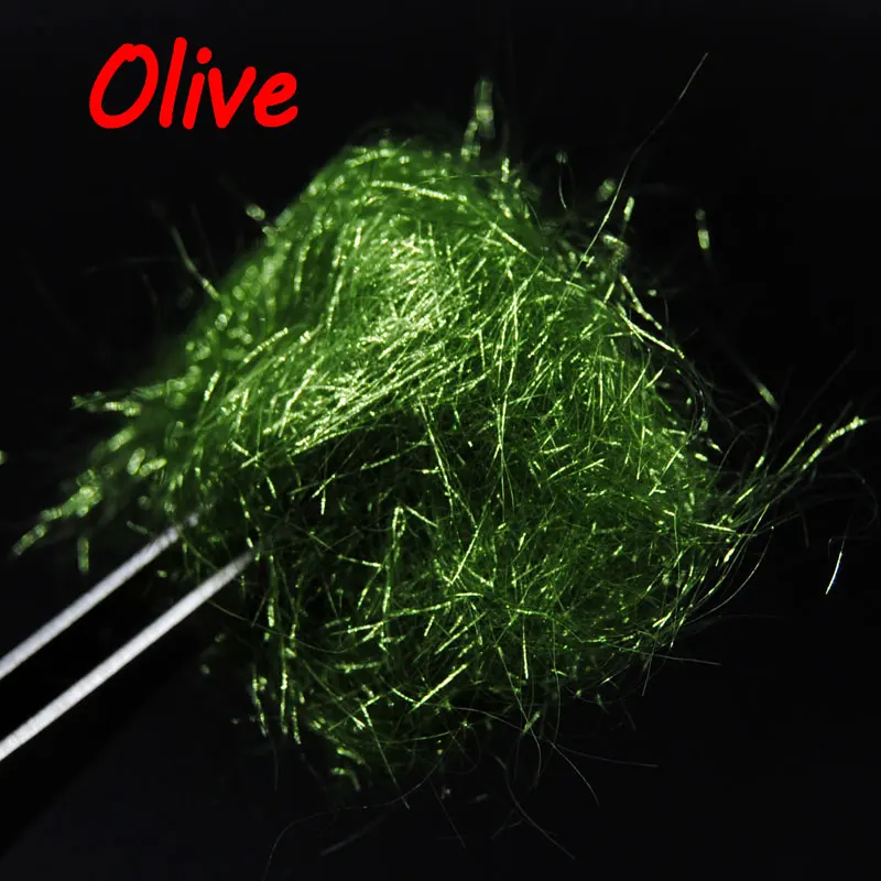 olive color Bimoo 2 сумки X 2 г/сумка ультра тонкий мух завязывание льда Dub для Nymph Scud креветки тела Дубляж мух Связывание материал - Цвет: olive color