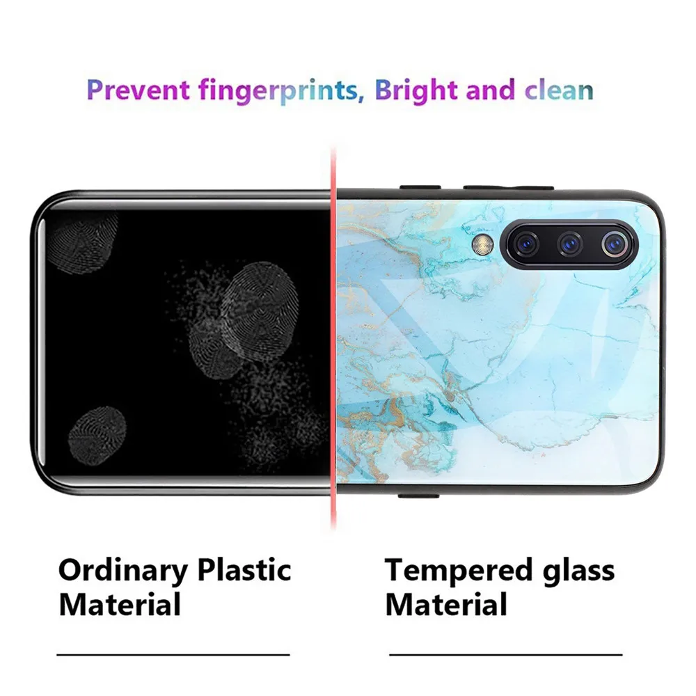 KISSCASE роскошный стеклянный мраморный чехол для Xiaomi Mi A1 винтажный градиентный Capinhas