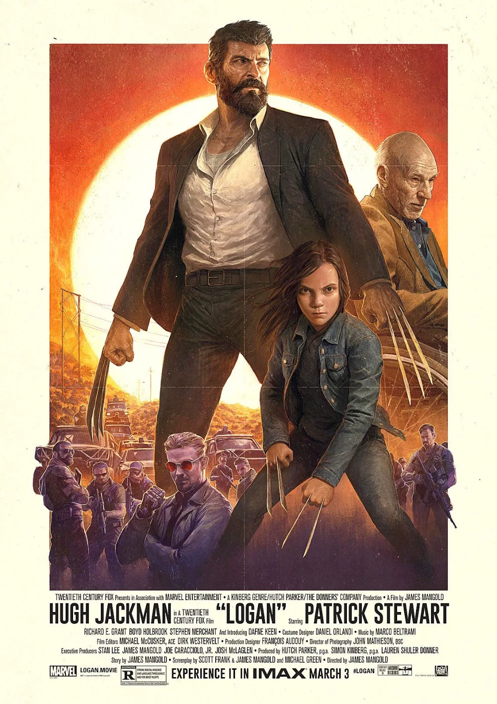 LOGAN плакат новый фильм 2017 Ретро Стиль Прохладный связан шелк декоративной