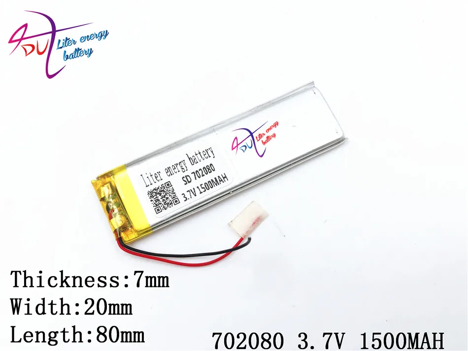 3 7 V 1500 mAH 702080 литр энергии полимерный аккумулятор литий ионный/литий ионный для