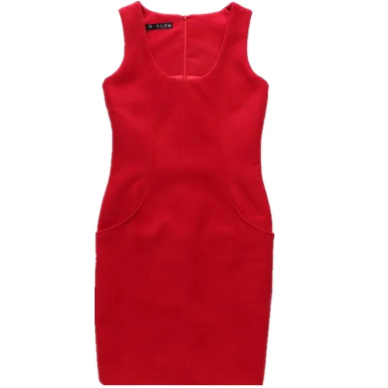 Женское осеннее платье карандаш больших размеров шерстяное цельнокроеное на