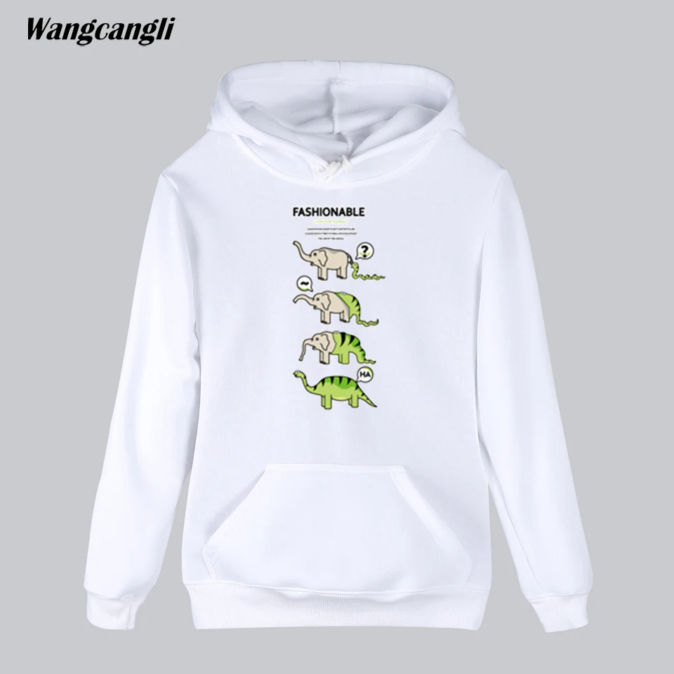 Wangcangli мультфильм белые женские туфли Толстовки зима/осень теплая толстовка
