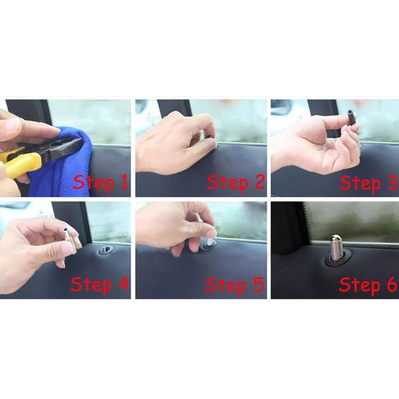 Серебряная булавка 9 52 мм дверная автомобильная ручка замка для Mercedes Benz Trim Ring W205