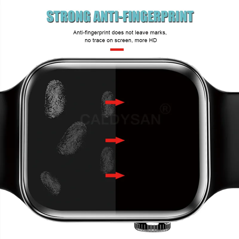 20D закаленное стекло с изогнутыми краями для Iwatch 1 2 3 4, Защитное стекло для Apple watch 38 40 42 44 мм, защитная пленка