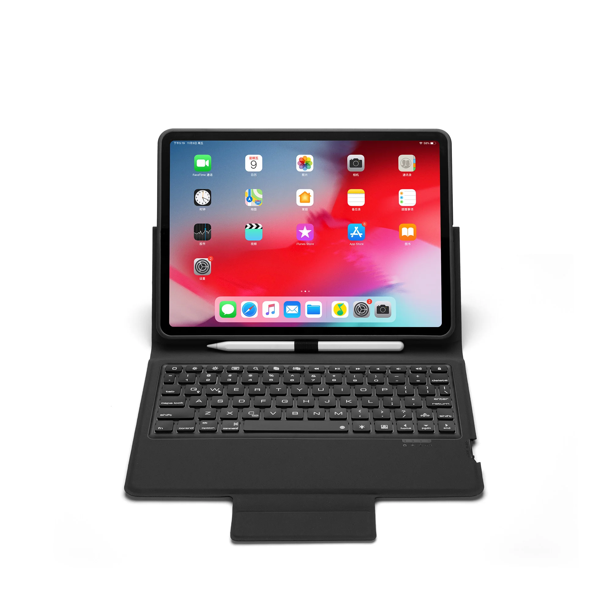 Кожаный чехол с беспроводной клавиатурой Bluetooth для iPad Pro 11 дюймов 2018 цветной