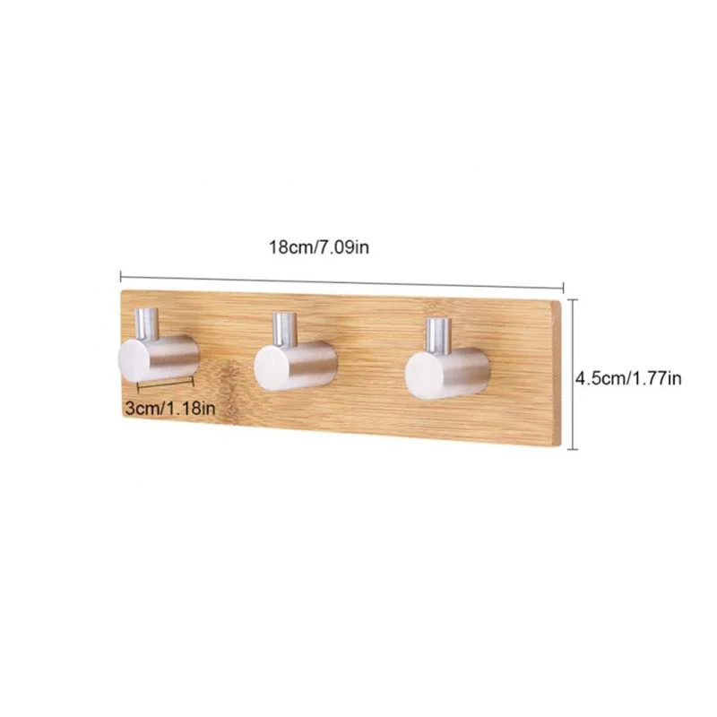 Клей из натурального бамбука нержавеющей стали крюк стены одежда дверь кухни