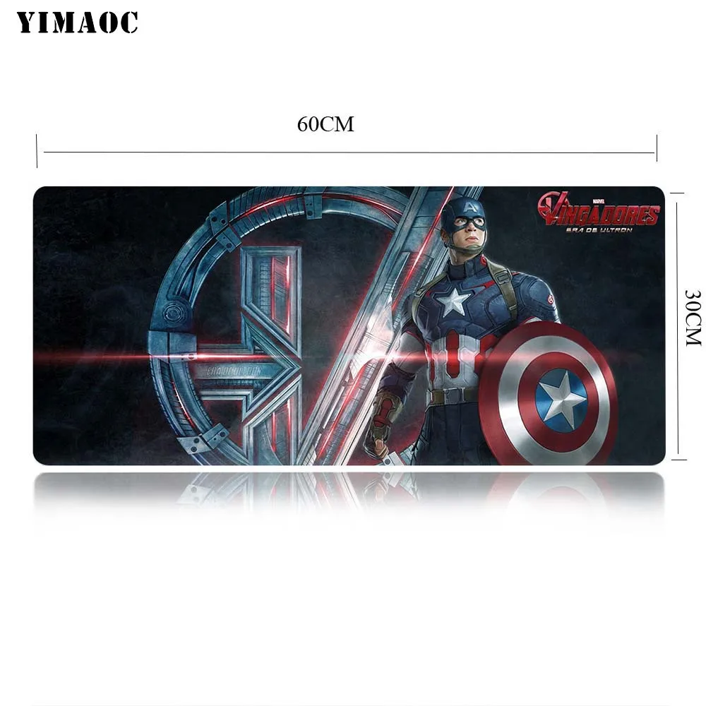 YIMAOC Marvel comics Капитан Америка коврик для мыши компьютерный Противоскользящий