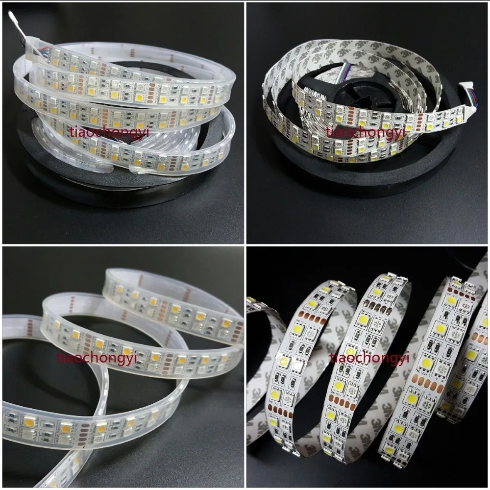 5 м двухрядная 5050 SMD 600 RGBW RGBWW RGB белая гибкая светодиодная лента 120led/M|Светодиодные