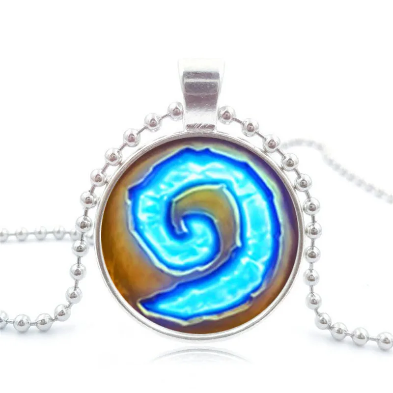 WoW World of Warcraft ожерелья и кулоны стеклянный кулон из Hearthstone черная цепочка бисера