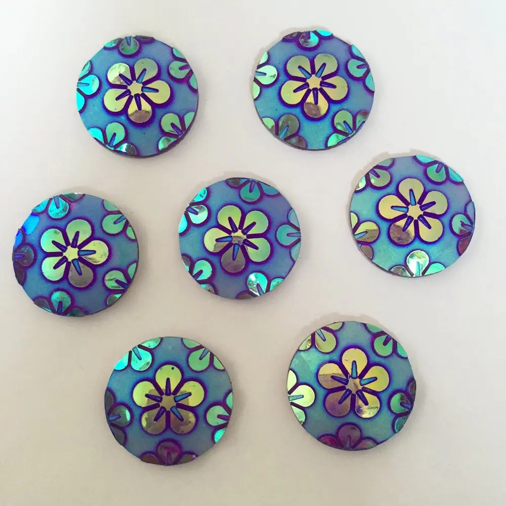 20 шт. мм AB круглые полимерные цветочные плоские свадебные пуговицы DIY craft K056|wedding