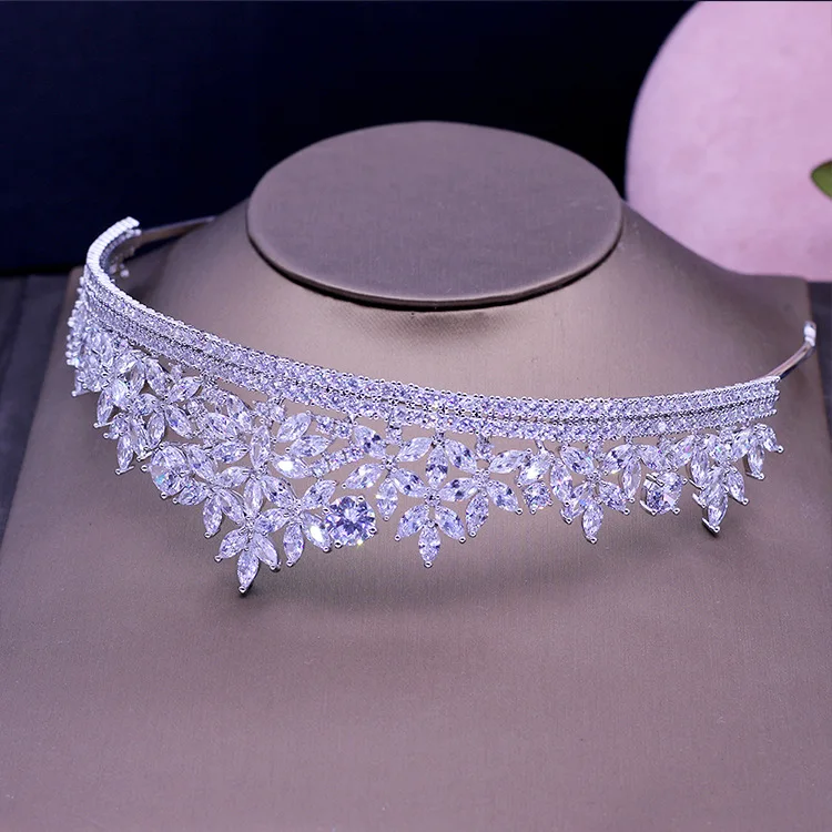 Кристаллы SLBRIDAL стразы из медного сплава с фианитами свадебная тиара для невесты