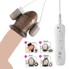 Электрическая головка кольца-Вибраторы для мужской мастурбации, тренажер для пениса длительная задержка, Массажер с 3 насадками для взрослых секс-игрушки для мужчин