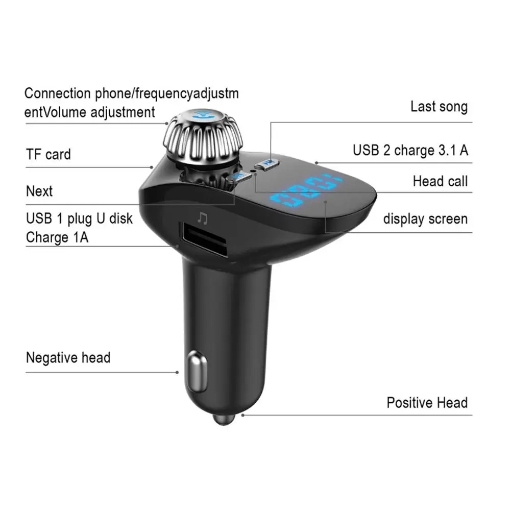 G95 автомобиля MP3 Bluetooth громкой связи вызов плеер Поддержка Музыка TF карты U