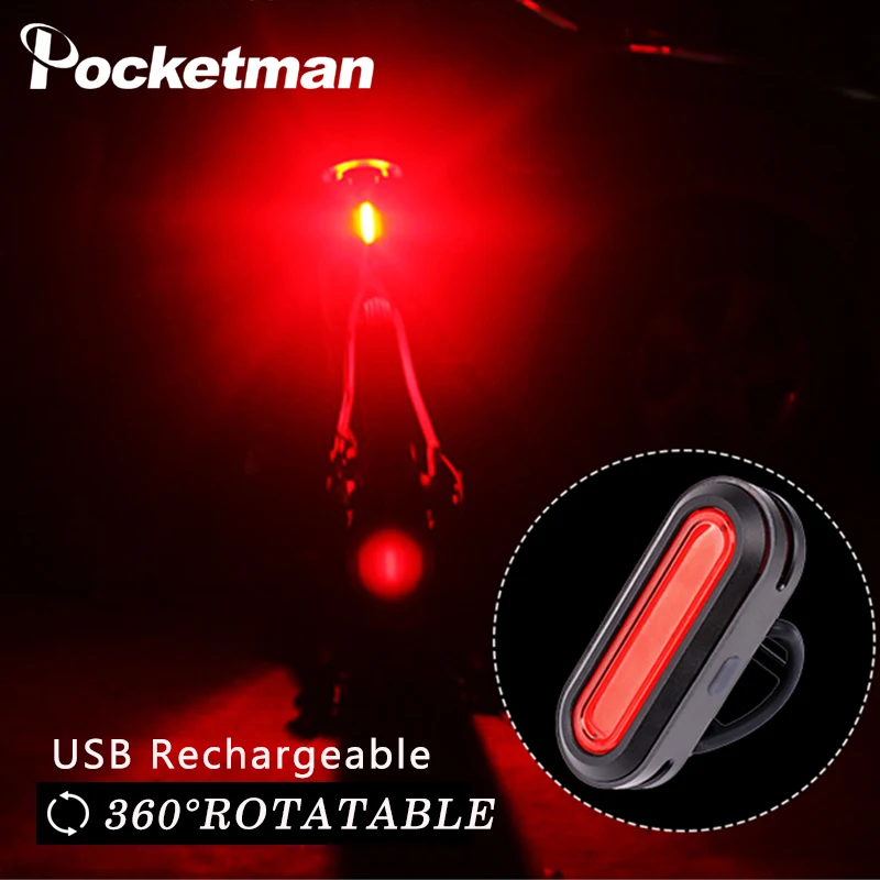 Новый USB Перезаряжаемый задний фонарь для горного велосипеда Предупреждение