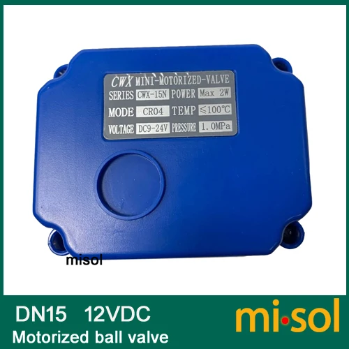 Моторизованный шаровой клапан Misol G1/2 &quotDN15 9-24VDC CR04 нержавеющая сталь